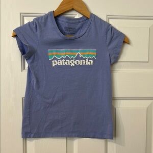Patagonia Blue Short Sleeve Tee with Logo